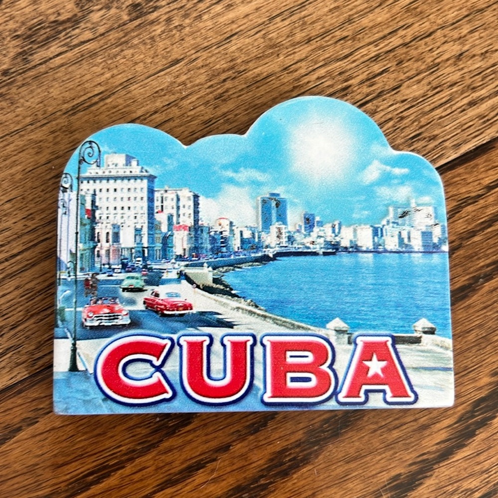 Cuba tile scenery souvenir magnet